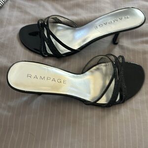 Glittery black shoes by Rampage. Size 8.